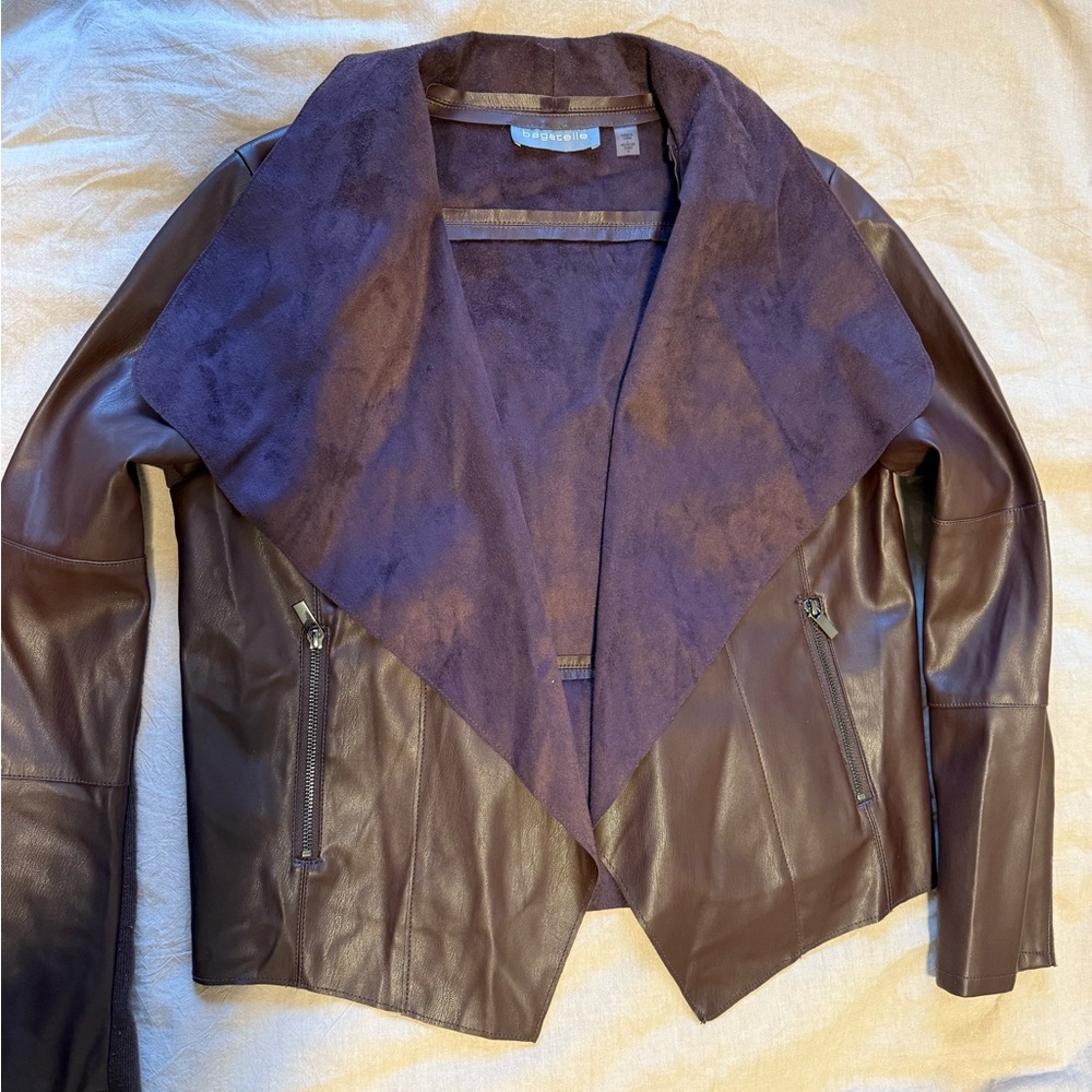 Bagatelle Faux Leather Jacket with zips